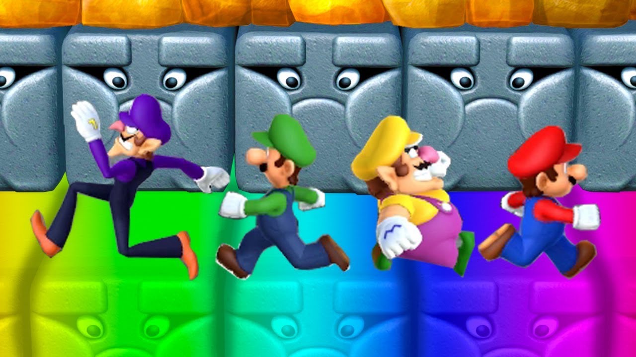 Mario Party 10 MiniGames - Waluigi Vs Luigi Vs Wario Vs Mario (Master CPU)