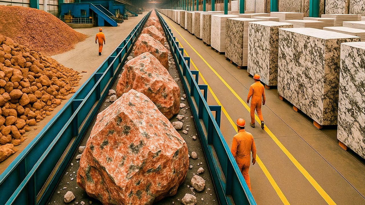 Como é feito: O GRANITO — Da Rocha Fundida a Placas de Milhões