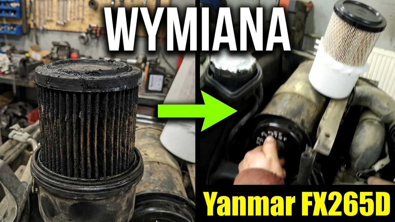 WDWW #34 Wymiana filtra powietrza ,linki obrotomierza ,naprawa wtyczki Yanmar FX265D