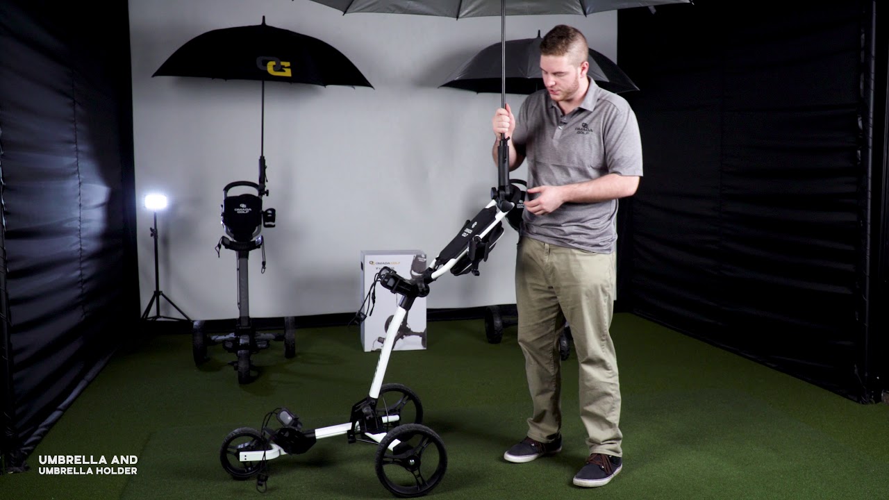 Trilite Golf Push Cart Breakdown | OG Umbrella & Fitted Umbrella Holder