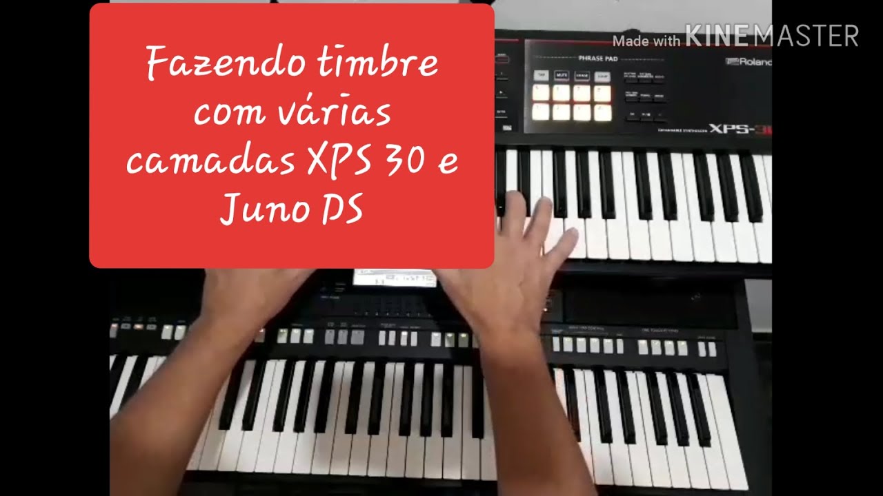 Fazendo timbre com várias camadas no modo performace do Roland xps 30