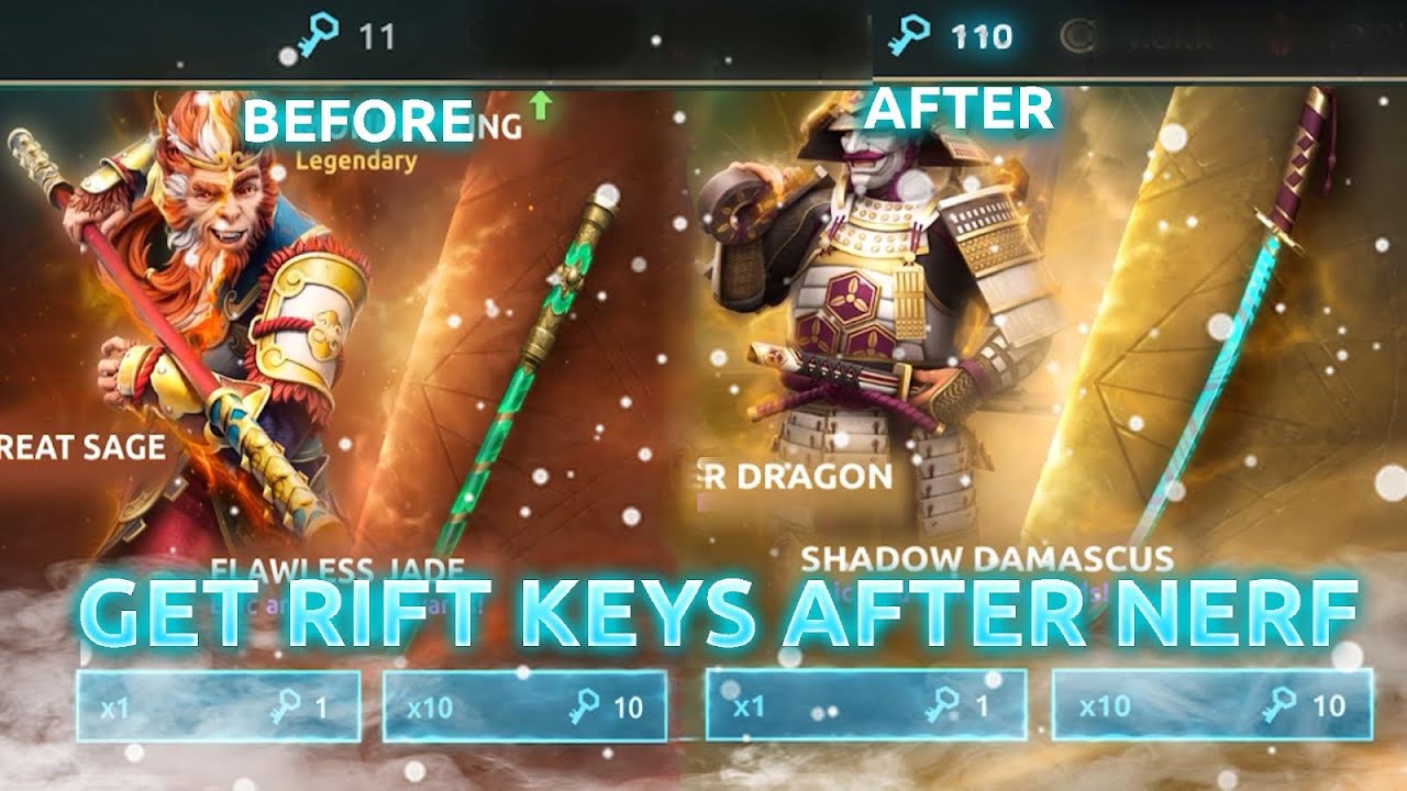 How To Get Rift Keys For Free After Story Mode Nerf In Shadow Fight 4 Arena!