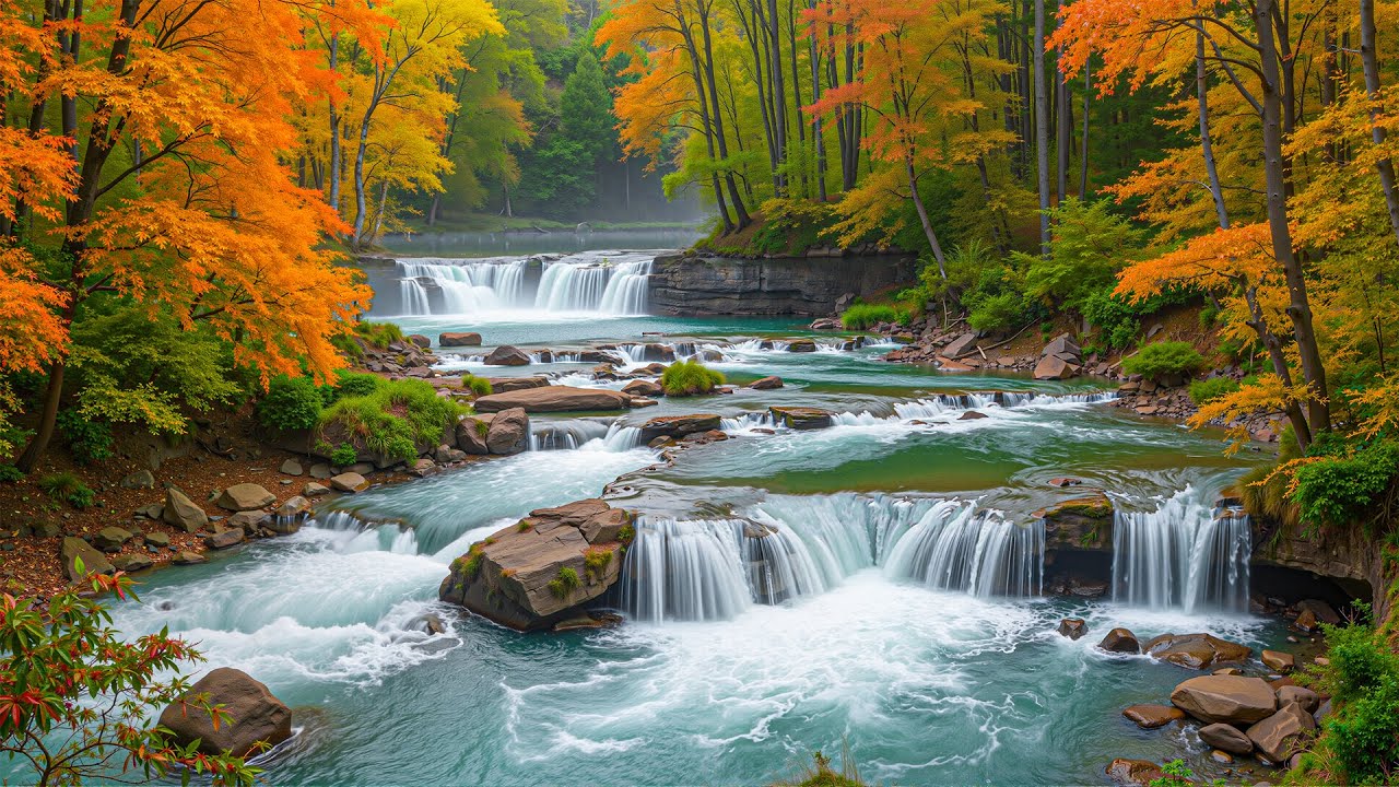 Красивый осенний пейзаж 🍁 Успокаивающая осенняя музыка для исцеления
