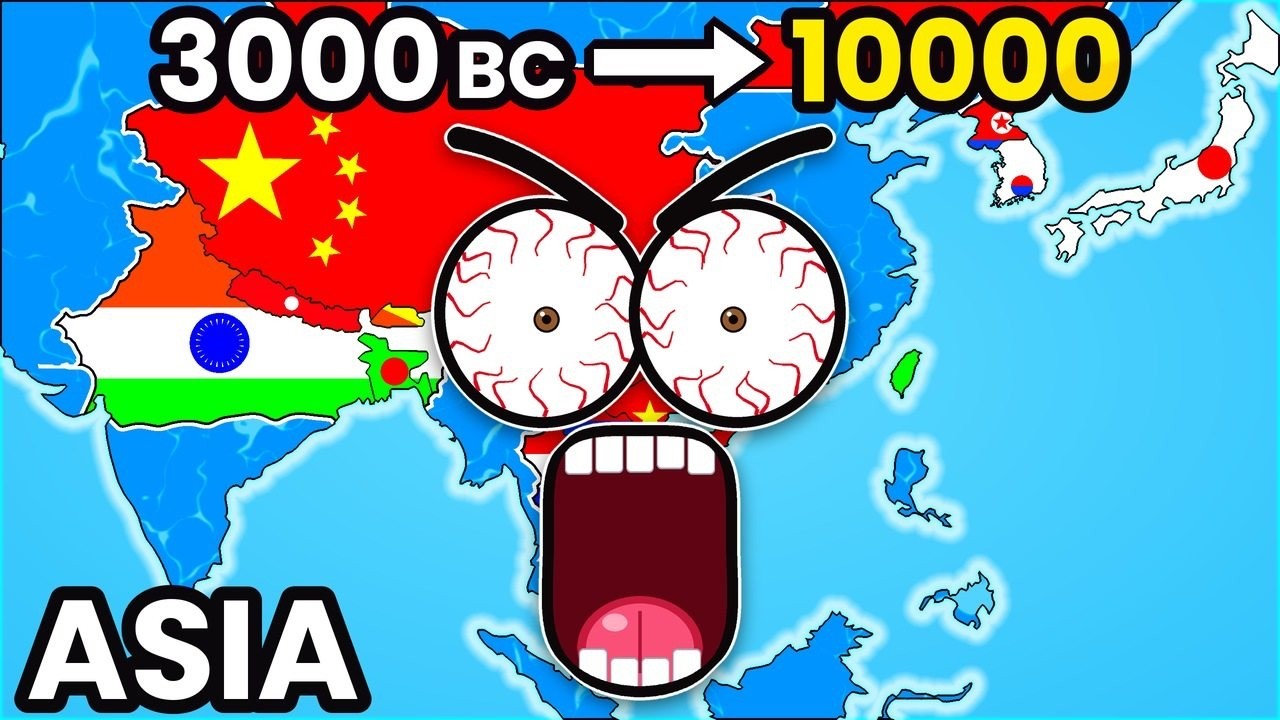Evolution of Asia 3000 BC - 10000 | Only 1 Survives (Map Animation)