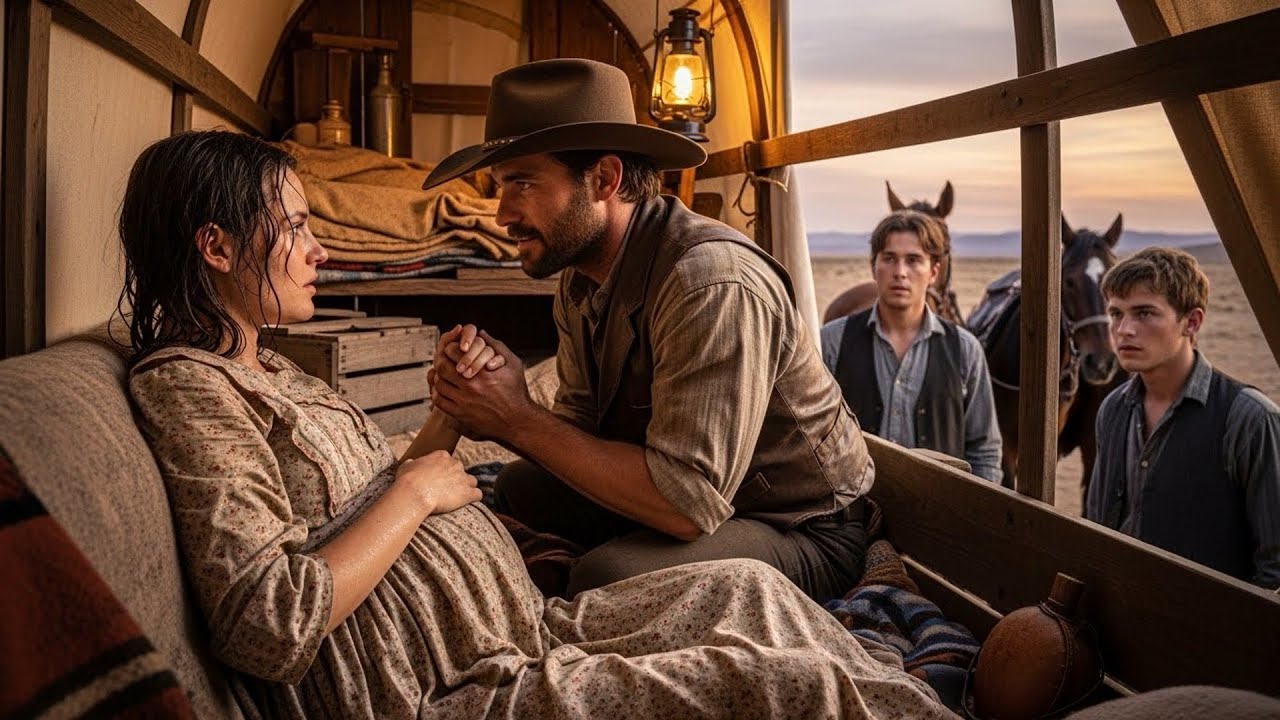 She Was Laboring Alone In The Back Of A Broken Wagon, The Cowboy Held Her Hand Through Every Pain