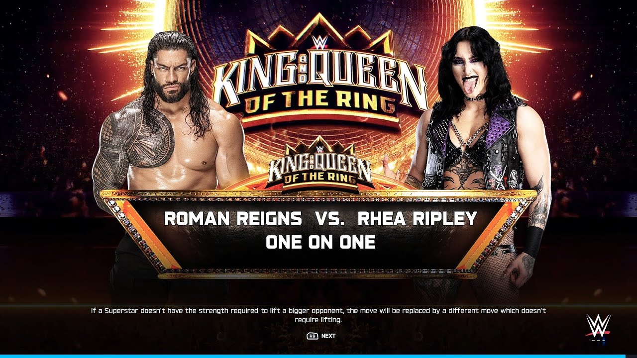 WWE 2K25|WWE 2K25 first Gameplay|Roman Reigns vs raheya Riply intergender match.#gameplay #wwe2k25