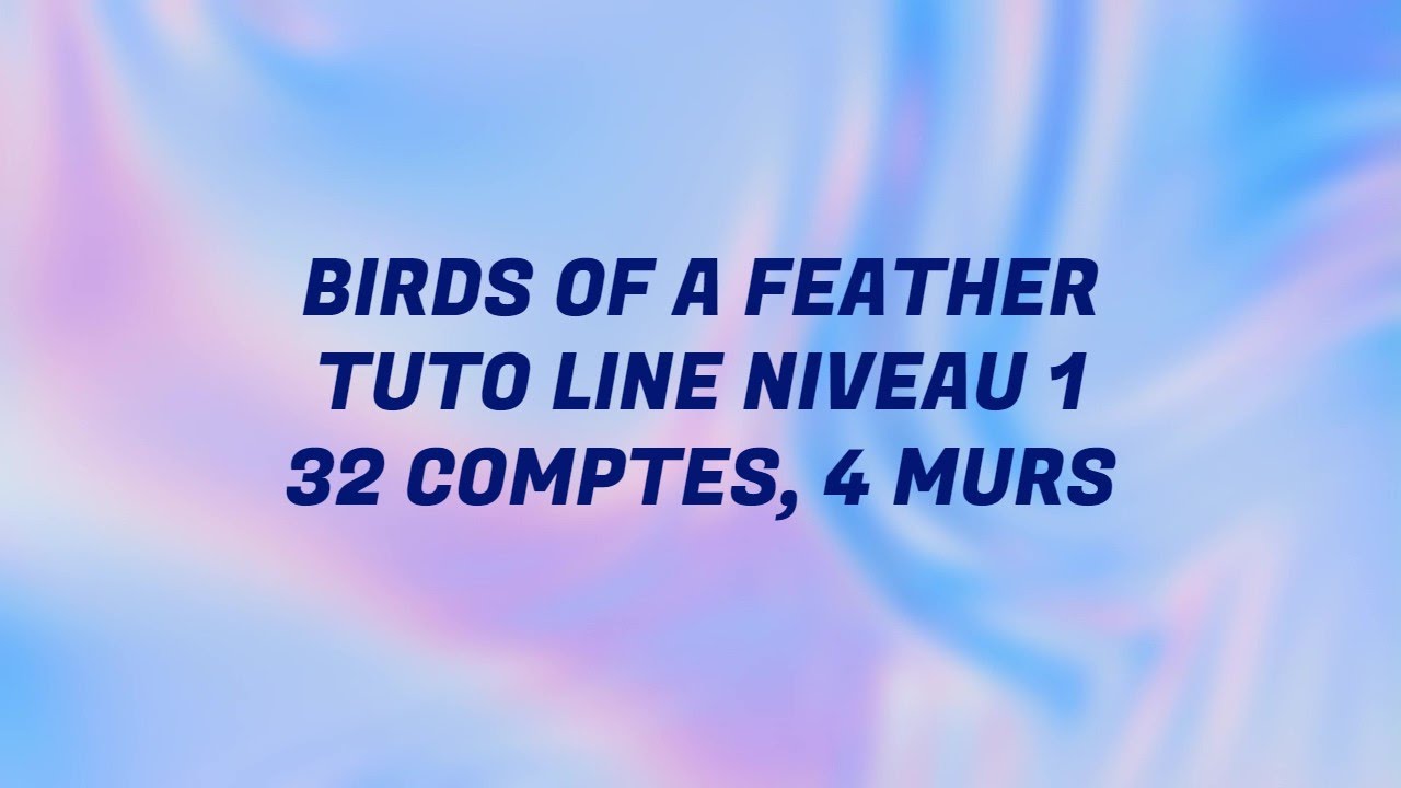 BIRDS OF A FEATHER , TUTO DANSE EN LIGNE AVEC EXPLICATION DES PAS,  NIVEAU 1, 32 COMPTES, 4 MURS