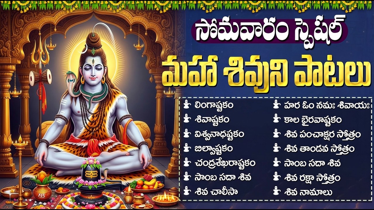 శ్రీ శివ శంకర భక్తి పాటలు | Om Namah Shivaya | Lingashtakam | Shiva Devotional Songs