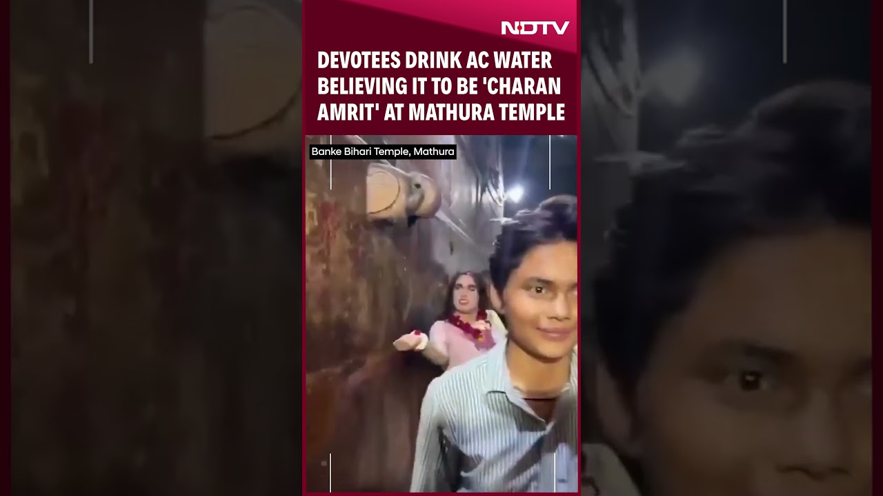 Devotees At Banke Bihari Temple Drink AC Water Believing It To Be 'Charan Amrit'