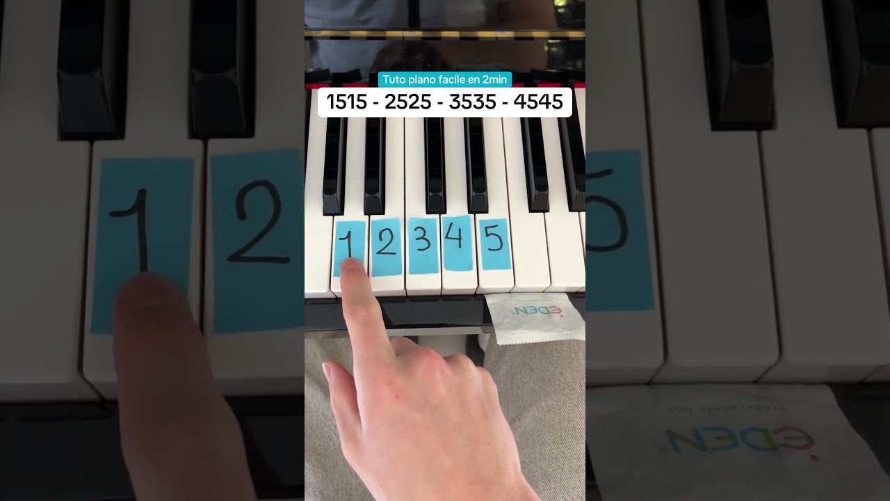 Tuto au piano facile en 2minutes #piano #tuto #pianotutorial #pianotuto #musique