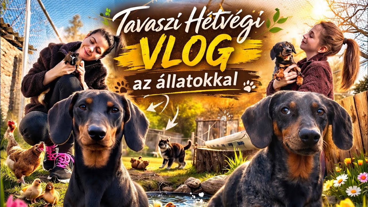 Tavaszi hétvégi vlog az állatokkal 🤩🐶🐹🐭🌷