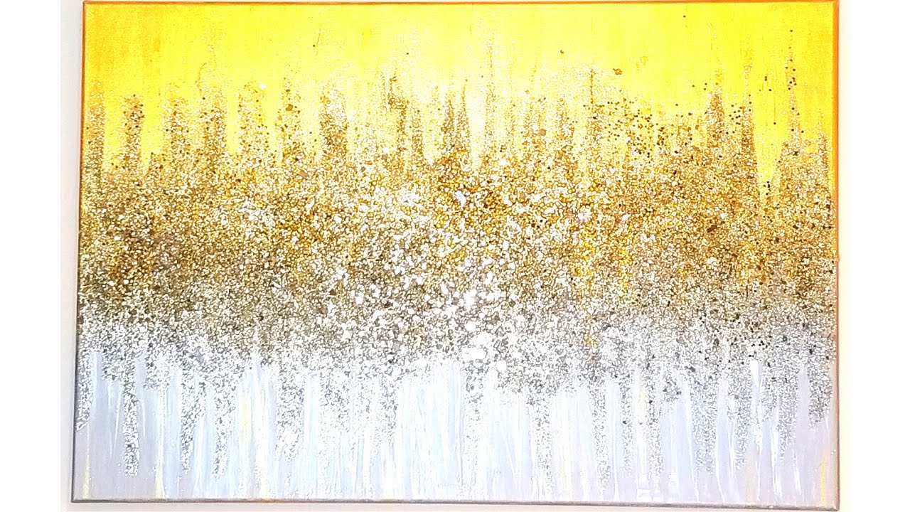 Z Gallerie Inspired Wall Art !  DIY Broken Glass & Glitter Painting - Z Gallerie Dupe