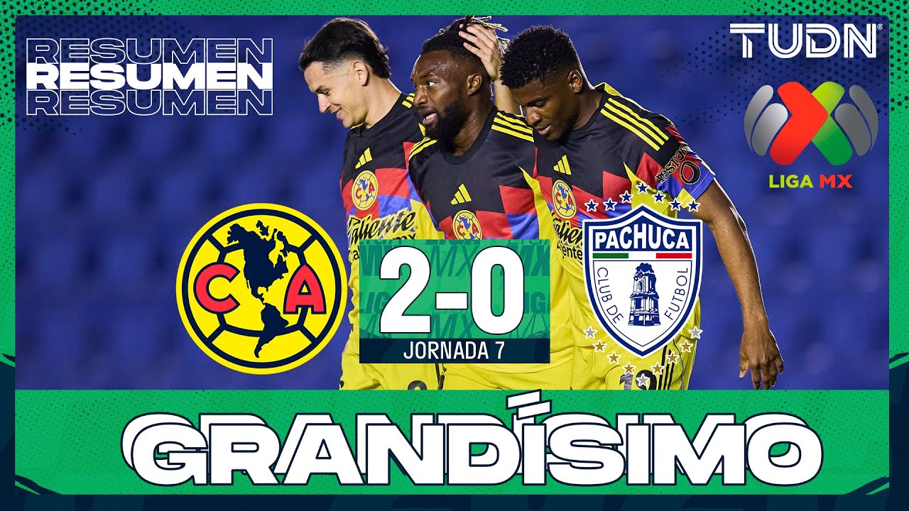 Resumen y goles - América 2-0 Pachuca | Liga MX - Jornada 7 Apertura 2025 | TUDN