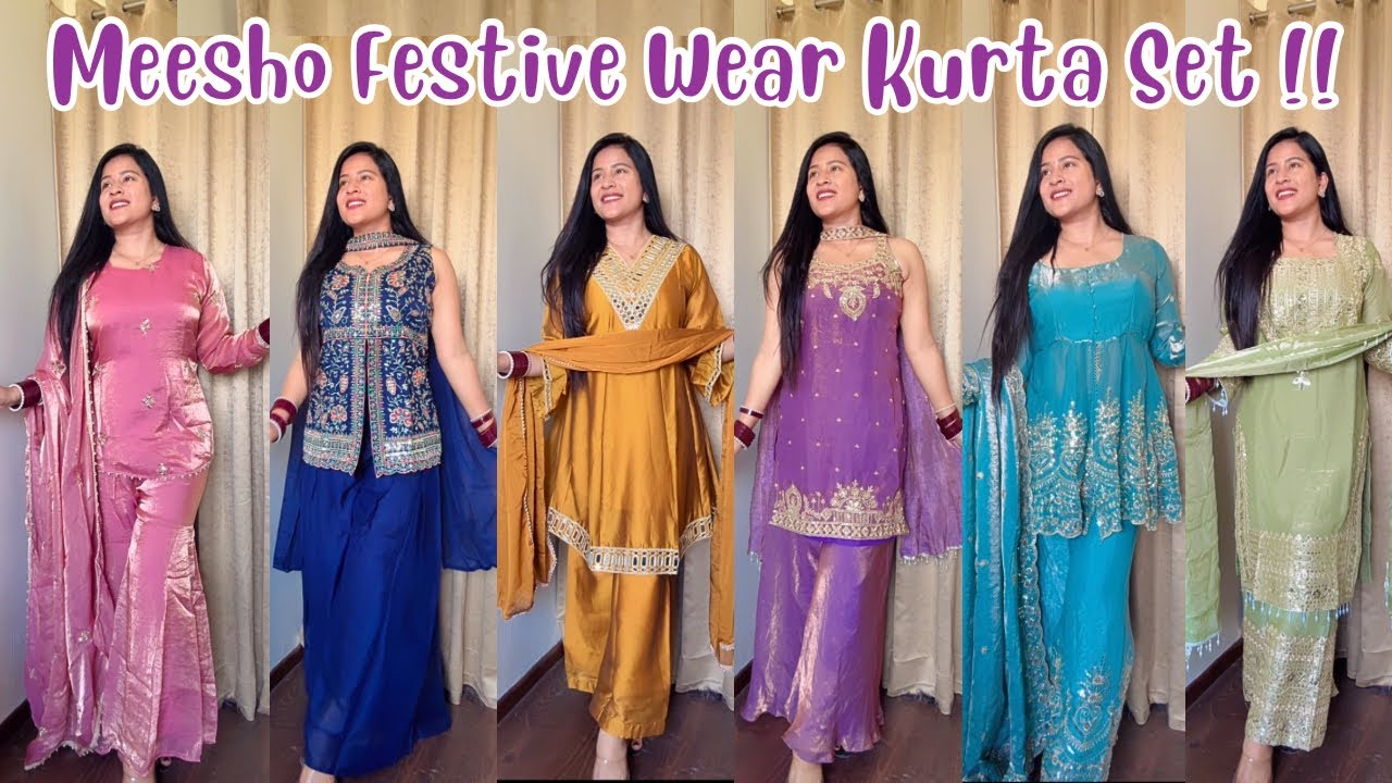 Meesho Festive Wear Kurta Set Haul || Meesho Wedding Wear Kurta Set Haul || Meesho Shrara Set Haul❤️
