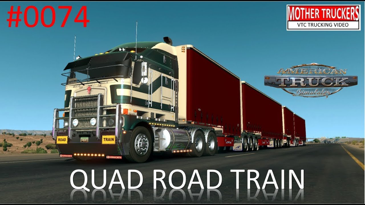 American Truck Simulator #0074 QUAD ROAD TRAIN