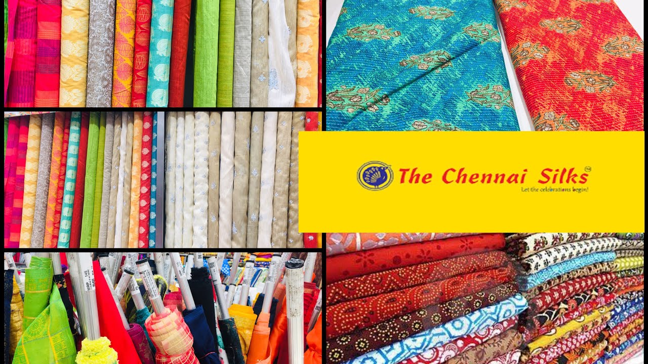 The Chennai Silks running materials,silkcotton,raw silk collections,pure cotton materials......