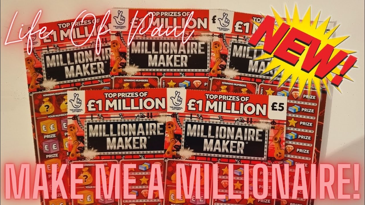 New £5 Lottery Scratch Cards. £25 of the Millionaire Maker scratch cards scratched off.