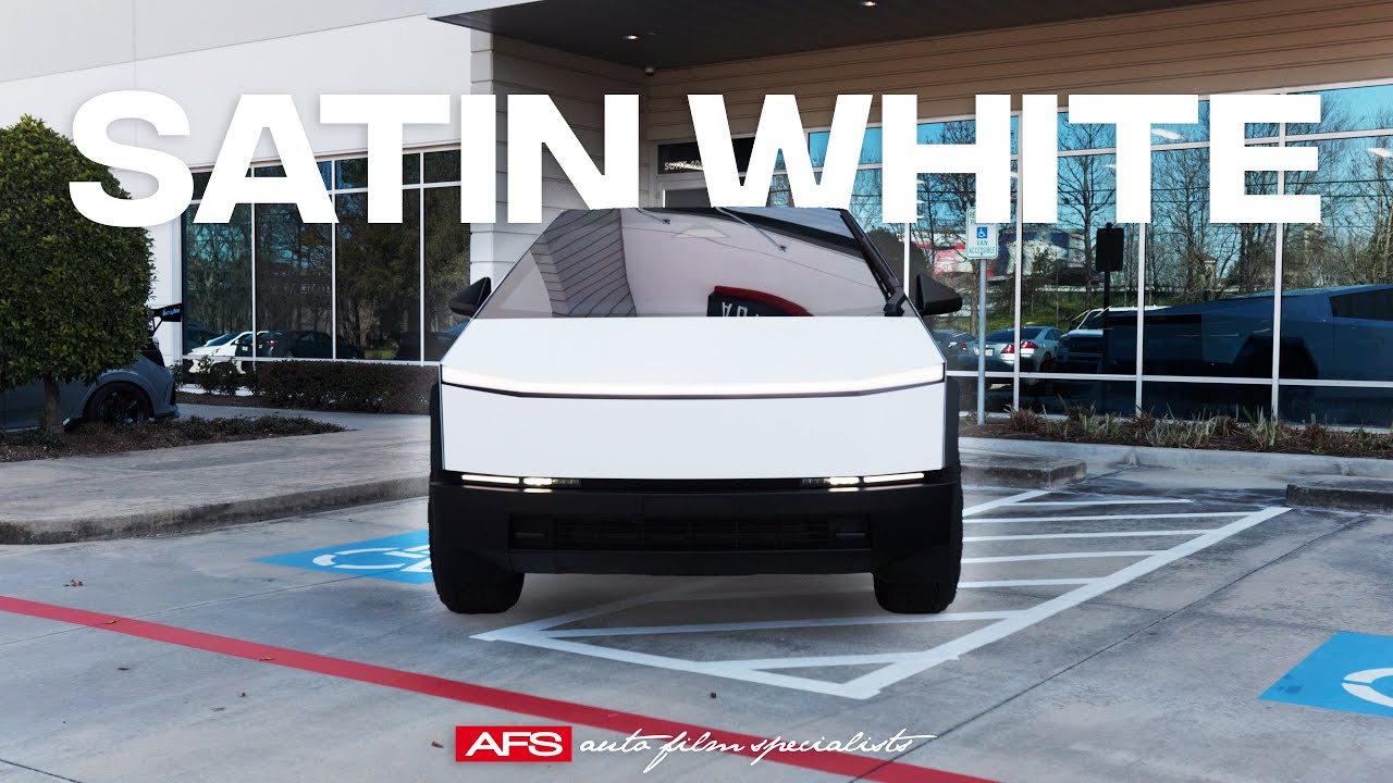 SATIN WHITE CYBERTRUCK WRAP | FULL PROCESS | AFS WRAPS