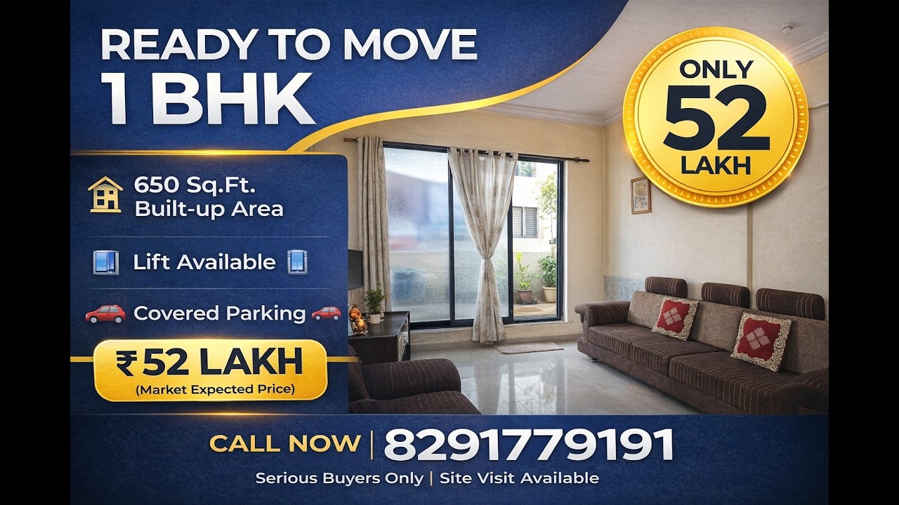 “₹52 Lakh Well Furnished 1BHK Thakurli 📞8291779191 / 9136110702 Padma Realtors
