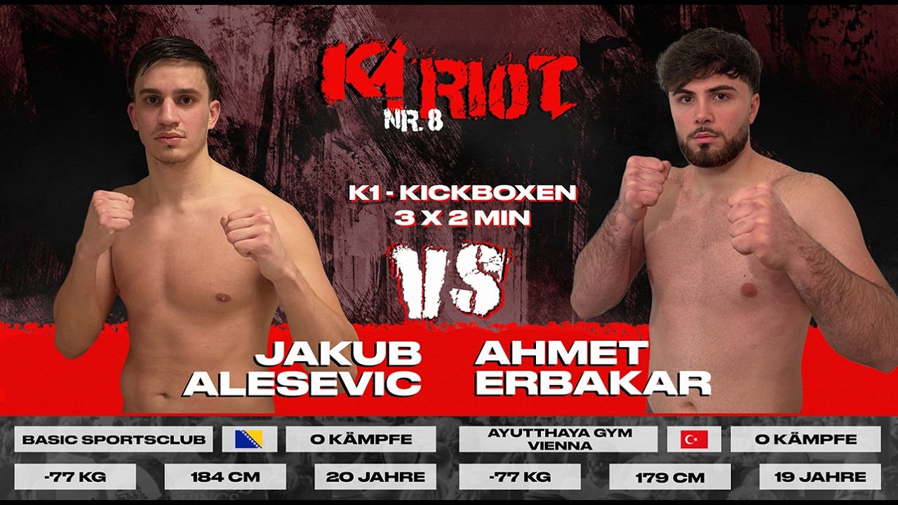 K1RIOT 8.0 | ALESEVIC VS. ERBAKA | 07.03.2026 | Halle B, Baden