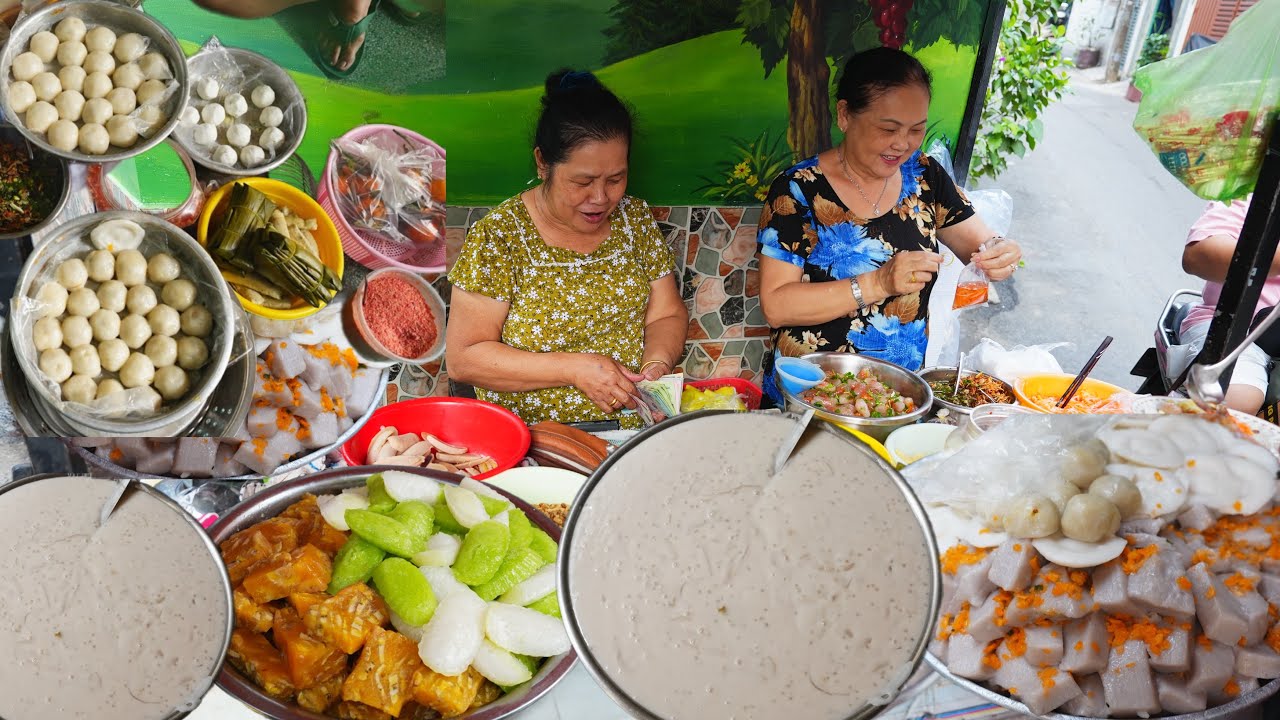 Khách mòn mõi chờ ăn thau bánh đúc mềm dẻo cực ngon của cô Gái sau Tết