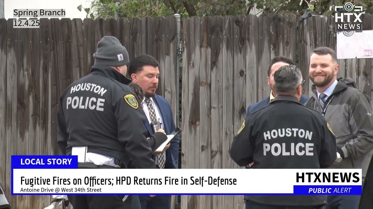 Fugitive Fires on Officers; HPD Returns Fire. No Officers Injured.