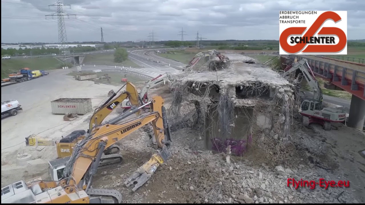 Abbruch Brücke AK Aachen A4