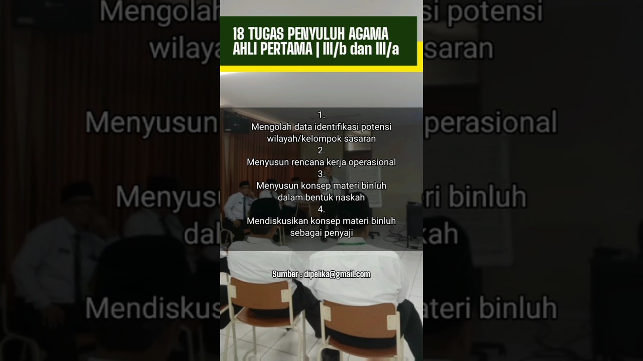 18 TUGAS PENYULUH AGAMA AHLI PERTAMA | III a DAN III b