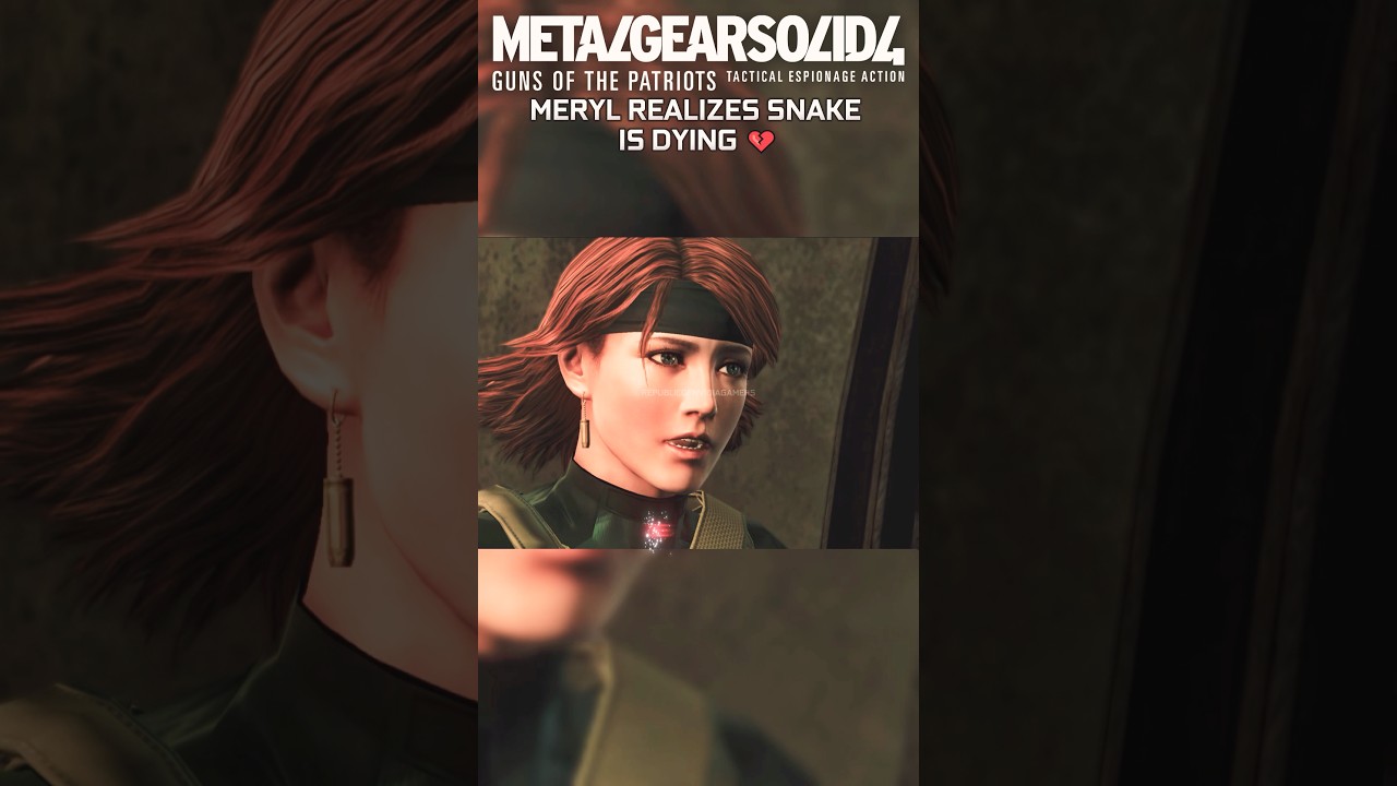 Meryl Realises Snake is Dying💔#shorts #gaming #edit #viralvideo #metalgearsolid #mgs #cinematic