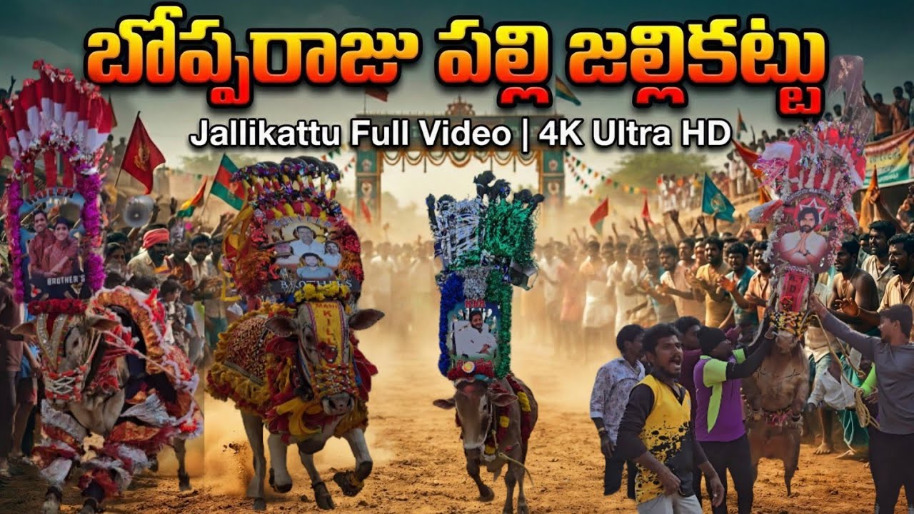 🔥 బోపరాజుపల్లి జల్లికట్టు 2026 🔥 | Bulls & Mass Action | Full Video#jallikattu #bull