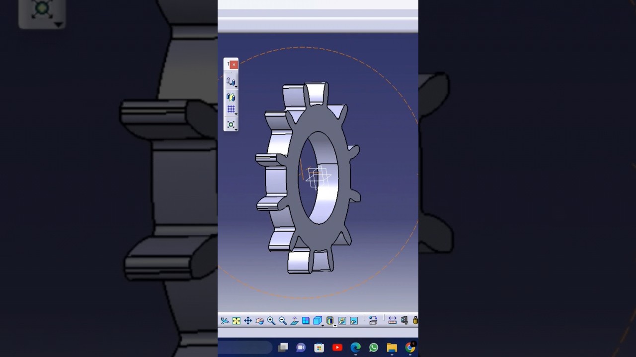 Design of Spur Gear using CATIA V5 #catiav5 #catia #mechanical #shorts