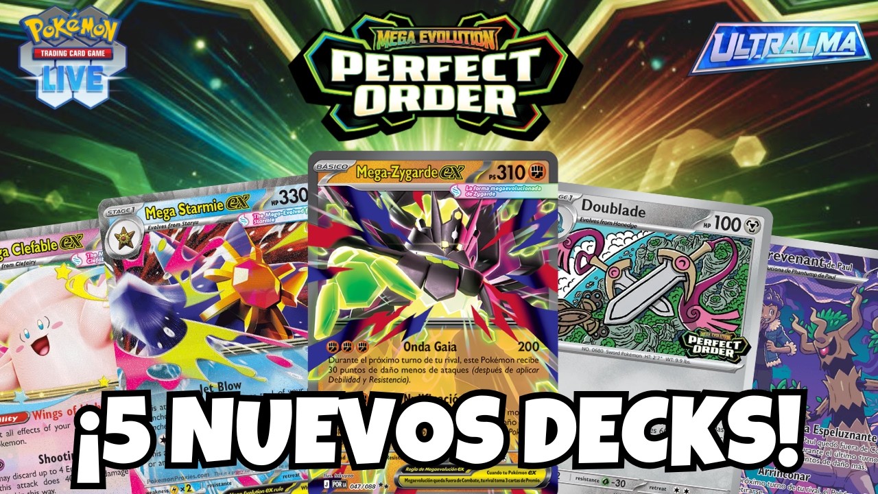 5 NUEVOS DECKS PARA  PERFECT ORDER! / EQUILIBRIO PERFECTO! [ POKEMON TCG LIVE ] [STANDARD]