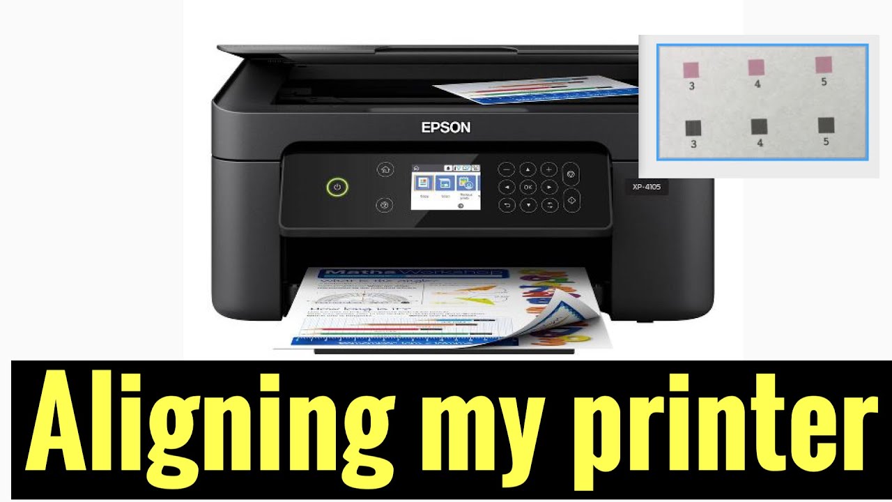 How to align Epson printer. Why does this sheet with Square print out when asked about Alignment