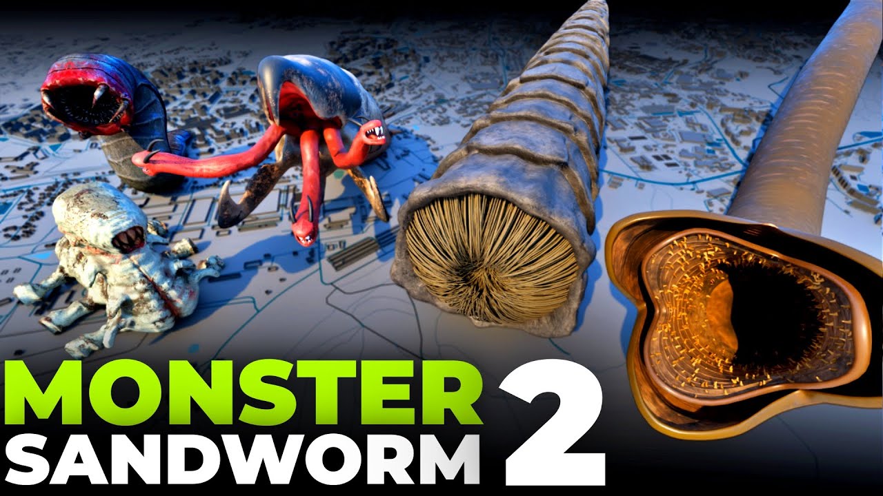 Sandworm Monsters Size Comparison Part 2 | Dune vs Shai Hulud Sandworm