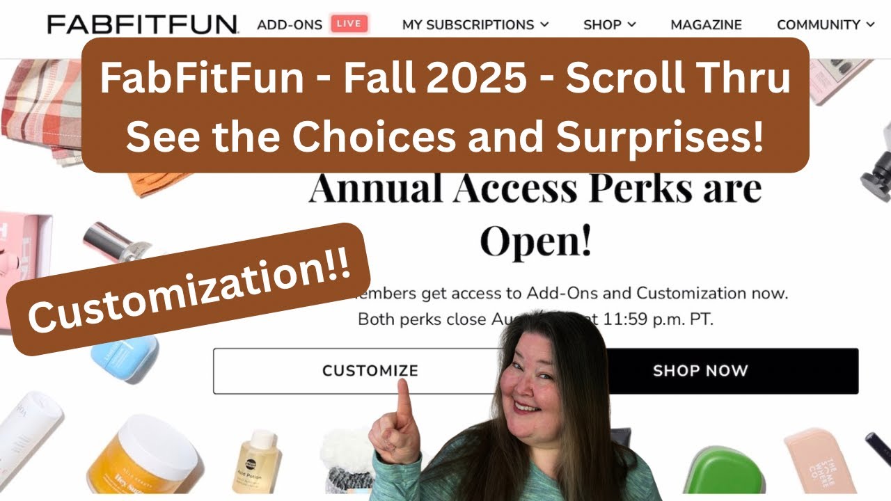 Fabfitfun Customization - Scroll Thru and my Choices! -Fall 2025