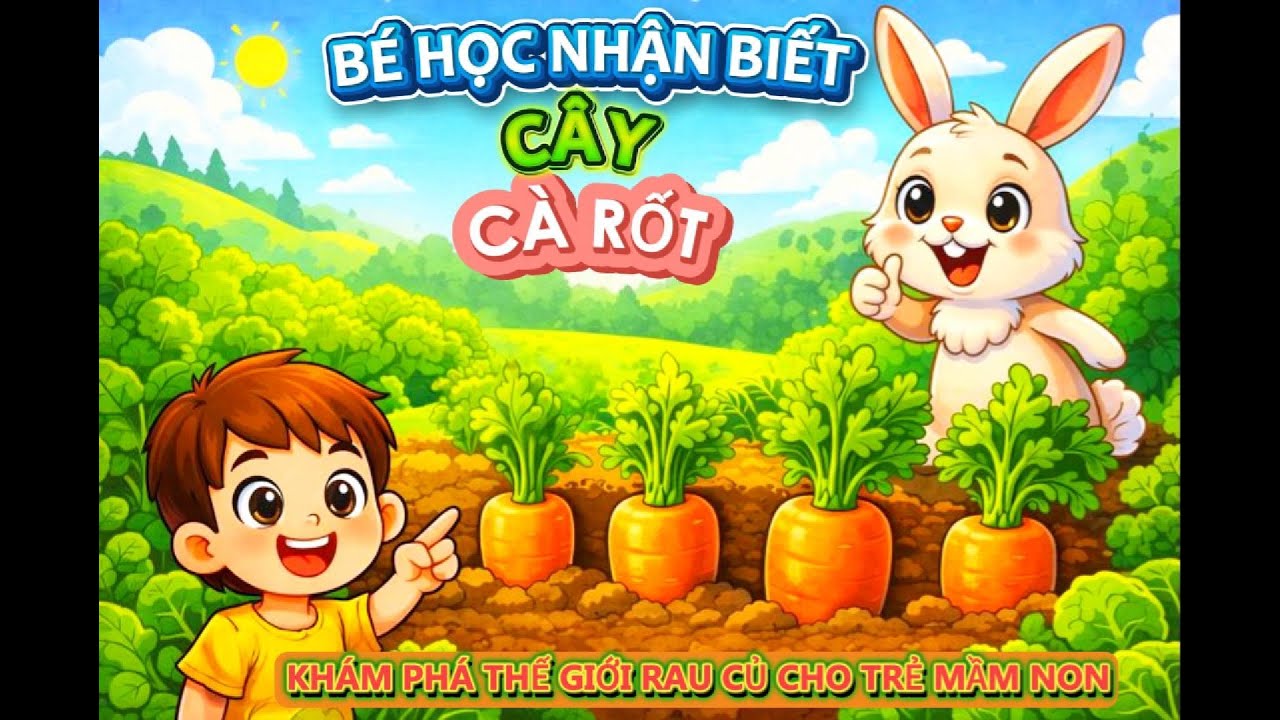 Bé Học Nhận Biết Cây Cà Rốt | Khám Phá Thế Giới Rau Củ Cho Trẻ Mầm Non