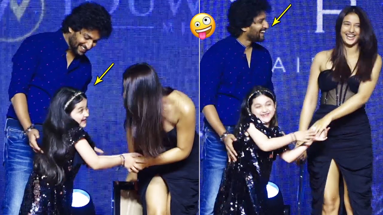 Nani And Ritika Nayak & Baby Kiara Funny Visuals @ Hi Nanna Movie Blockbuster Nanna Celebrations
