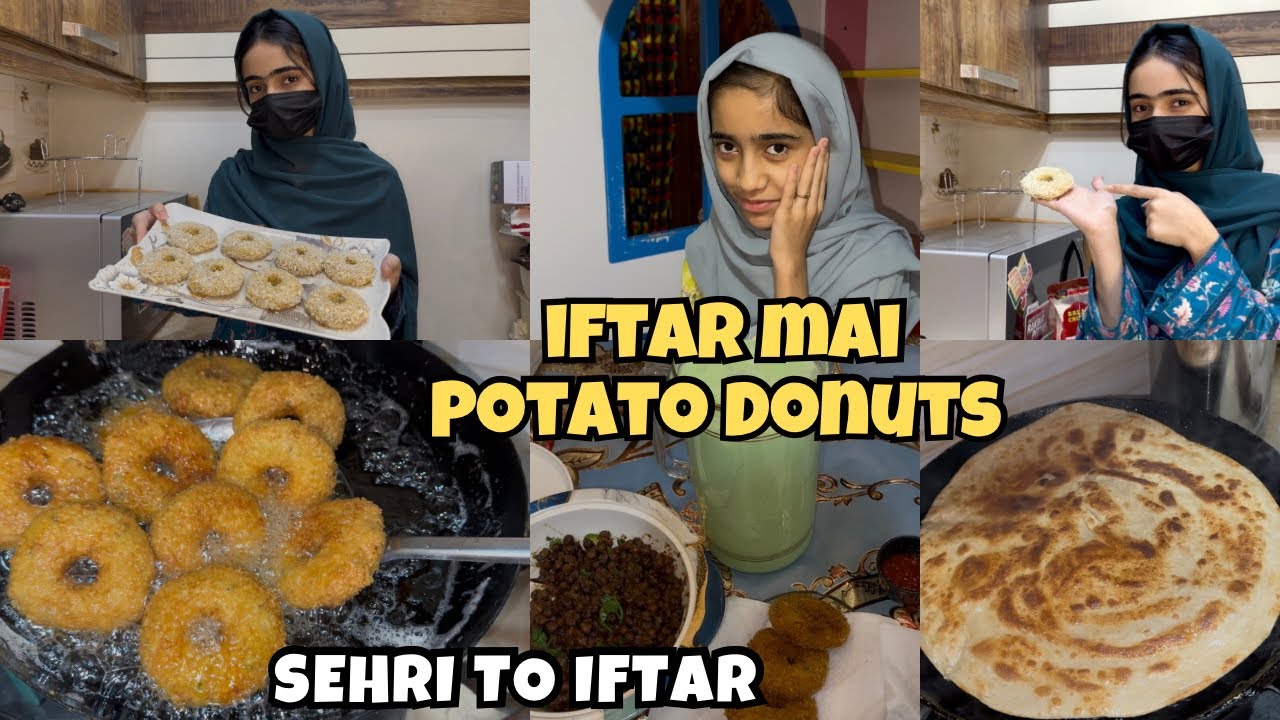 Ramzan Vlog # 03 🤍🥰|| Chicken Potato Donuts banaya 🍩 || Maryam ke Roze mai School khuly hai😭
