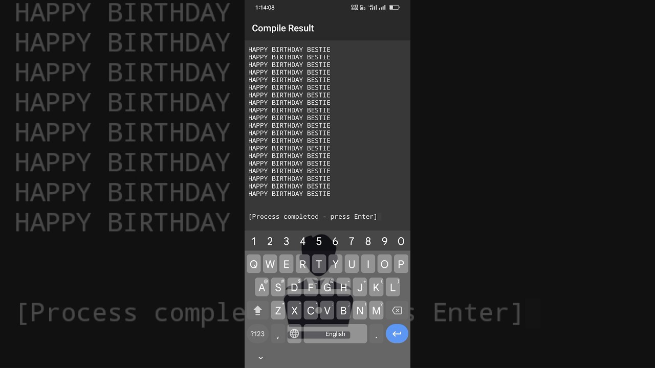 Happy Birthday Wishes program ||c programming || #shorts #coding