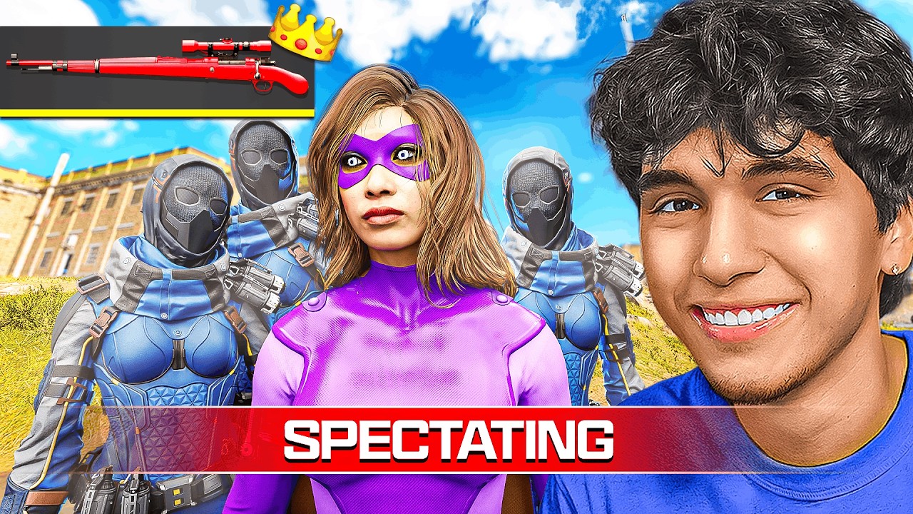 Spectating 1 SNIPING GOD vs 44 BOTS on Rebirth Island