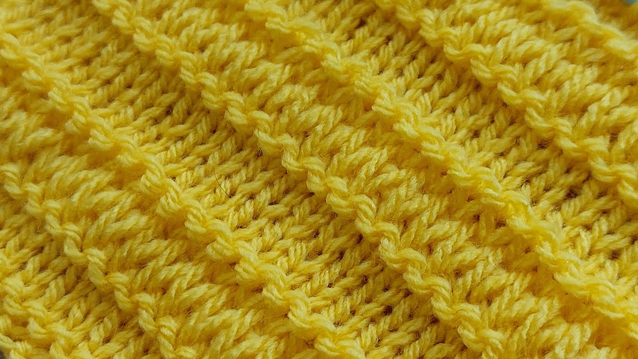  Обьемные👍 дорожки .Узор спицами  для свитера, жакета.