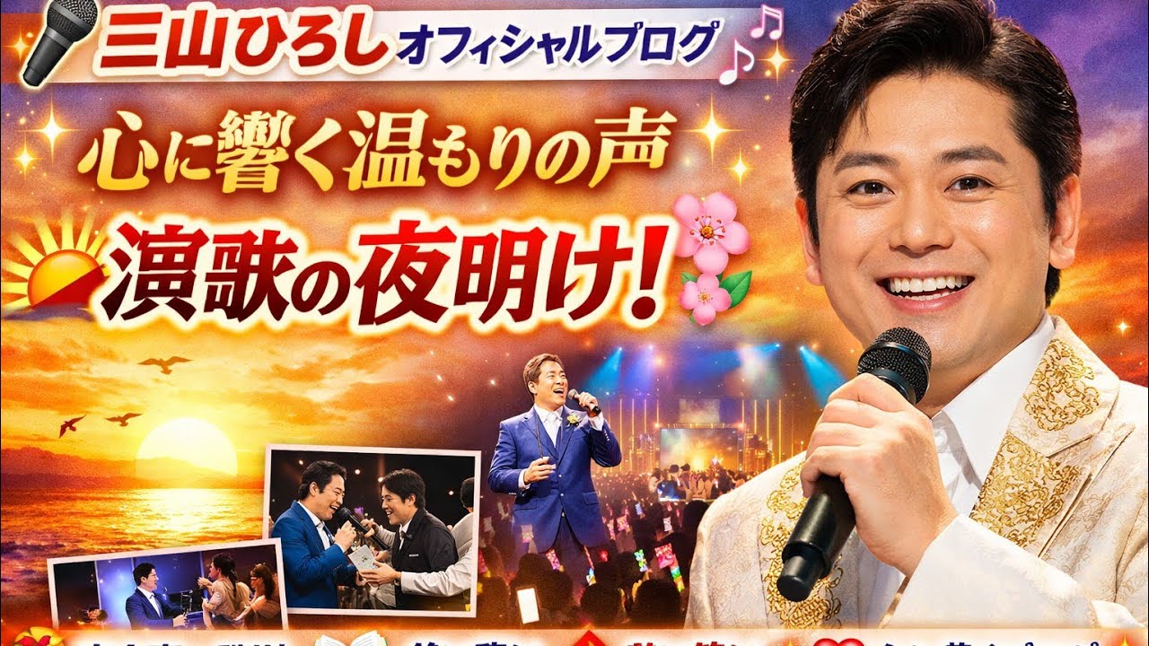 🎤🌅 三山ひろしオフィシャルブログ「～心に響く温もりの声～ 演歌の夜明け！」 🎶✨