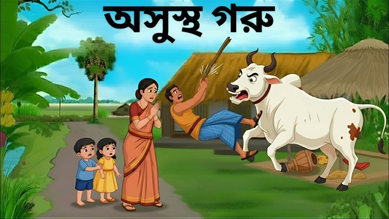 অসুস্থ গরু || Asusto Goru || Bangla Cartoon Video || Bangla Rupkothar Golpo || Golper Bich 