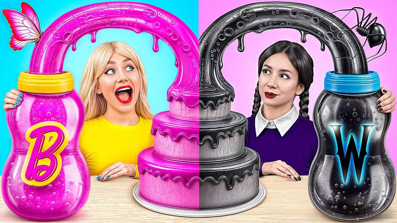 Wednesday vs Barbie Cake Decorating Challenge by Multi DO Girls