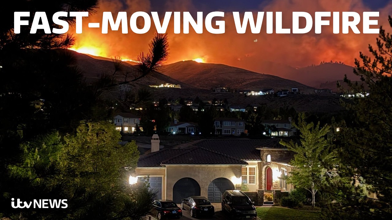 Large-scale evacuations as 'fast-moving' wildfire sweeps towards Nevada city