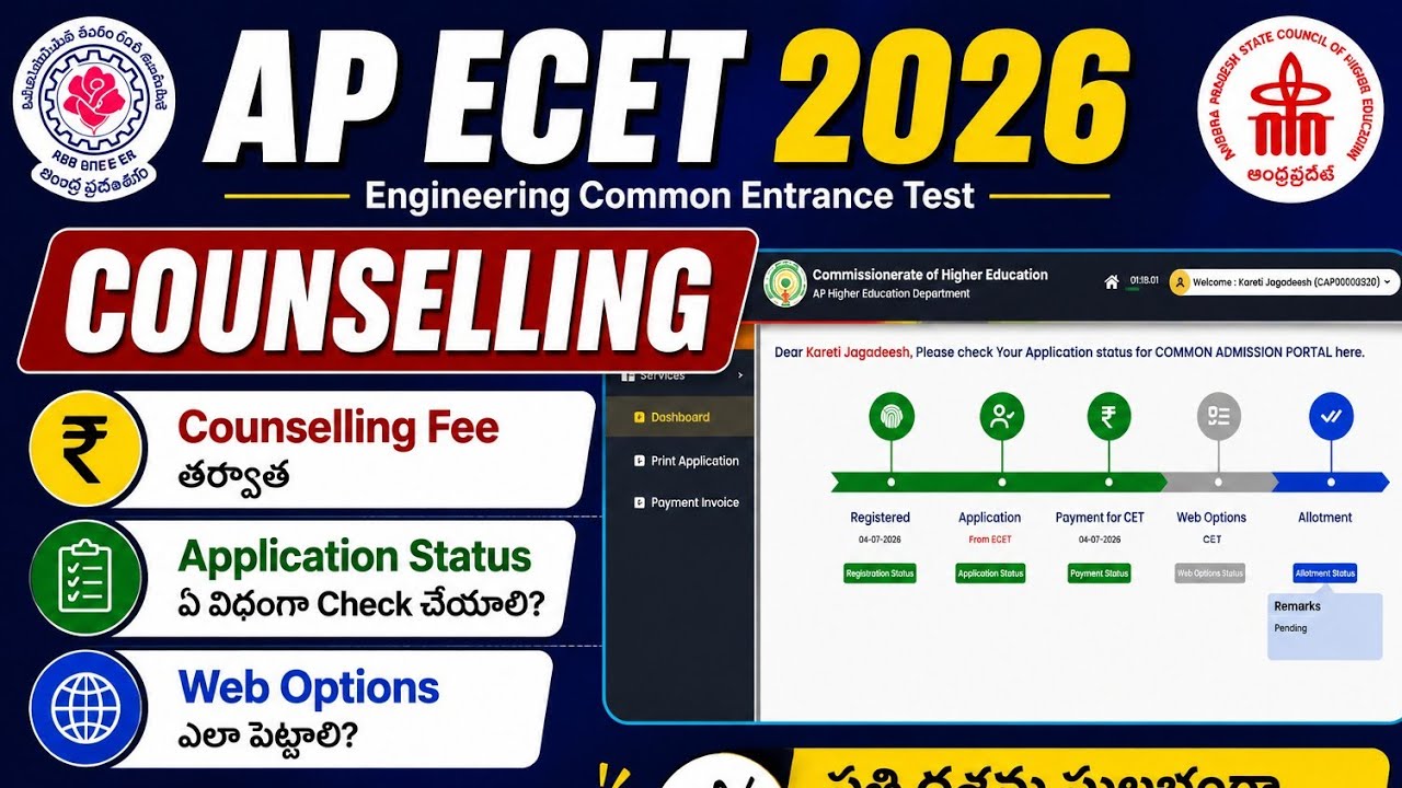 AP ECET 2026 COUNSELLING STATUS HOW TO CHECK | AP ECET CANDIDATE REGISTRATION STATUS 2026