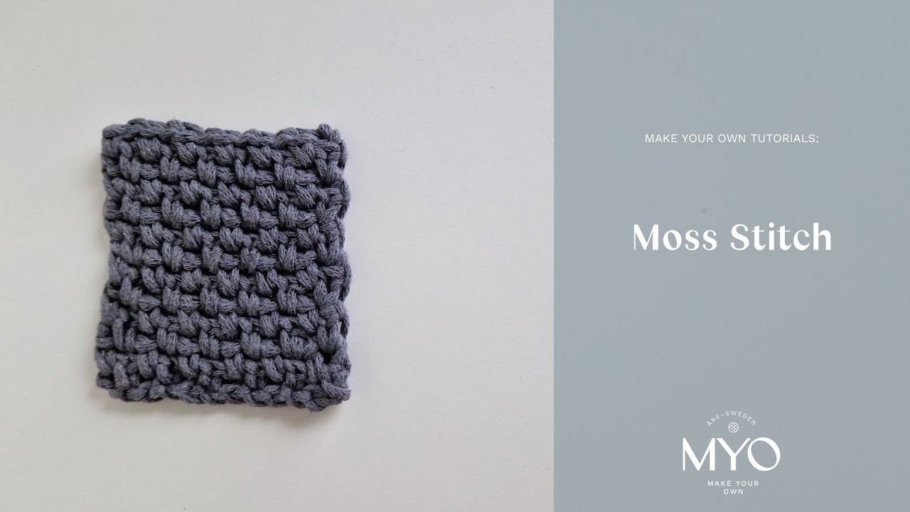 How to crochet the Moss Stitch | Hur du virkar 