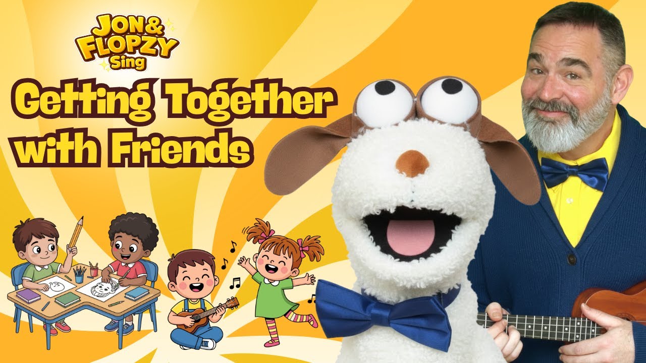 Getting Together with Friends! 🏫 Days of the Week Song | Jon & Flopzy