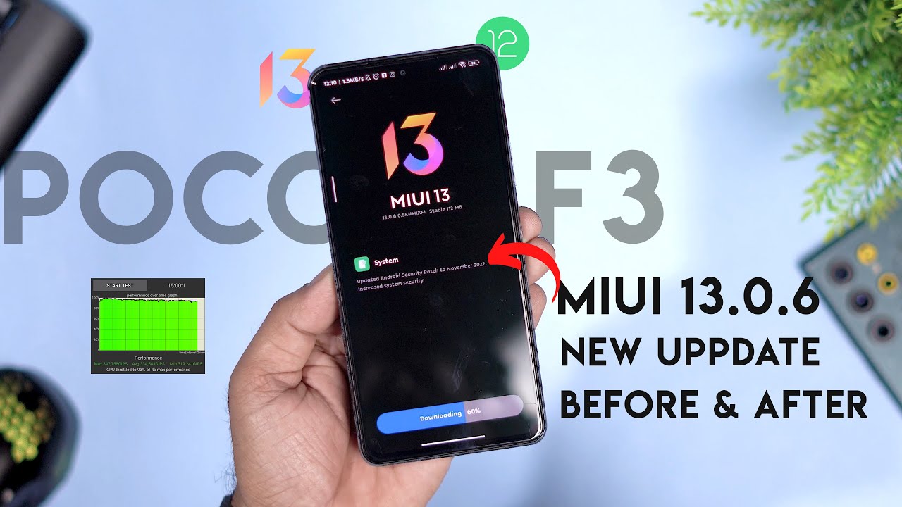 POCO F3 NEW MIUI 13.0.6.0 OTA UPDATE REVIEW, PERFORMANCE TEST BEFORE AND AFTER | IMPROVED!!