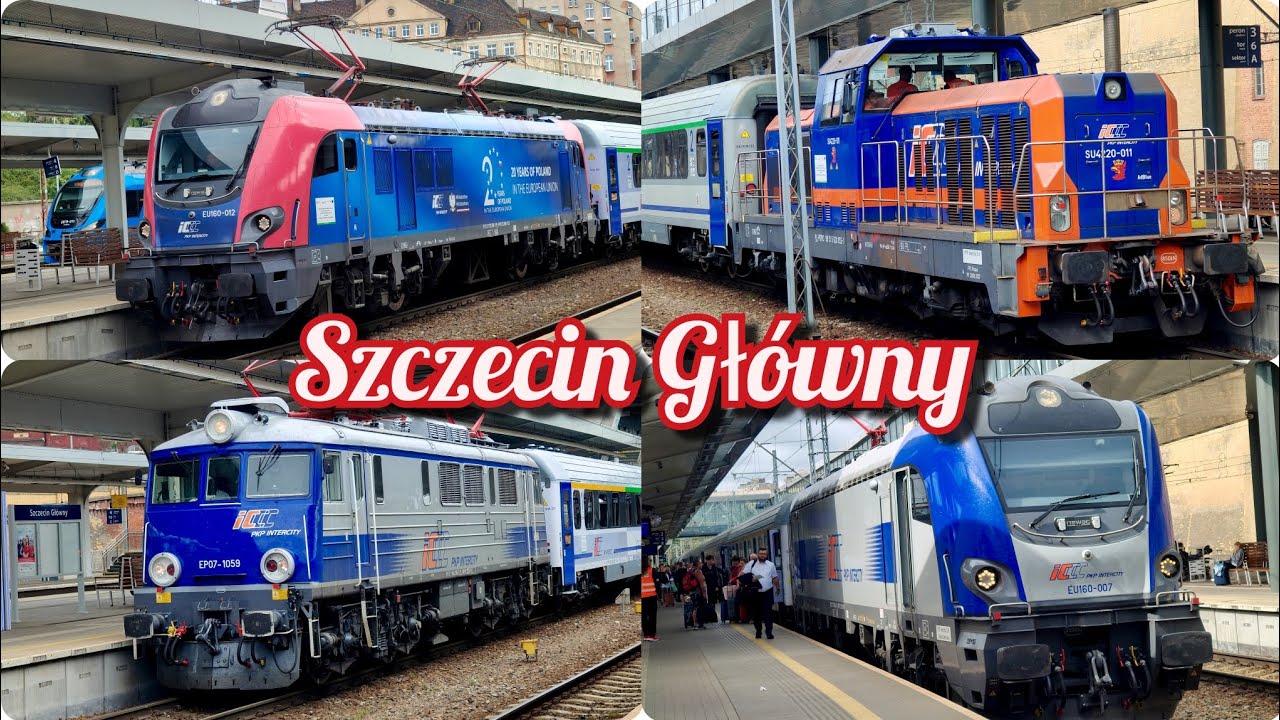 EU160-012 z IC Mewa, Swarożyc, Staszic, Rybak, Żuławy, Wyczółkowski czyli Pociągi Szczecin Główny